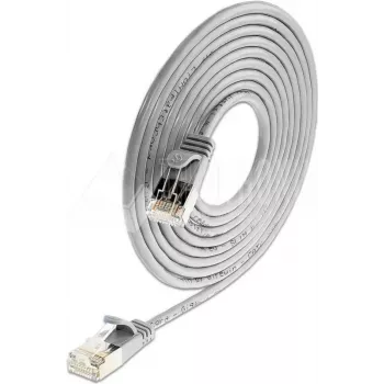 Slim Wirewin Triotronik PKW-LIGHT-STP-K6 15,0 Cat6 S/FTP patch kábel, RJ45 konektor samec na samec, meď, 15 m, čierna