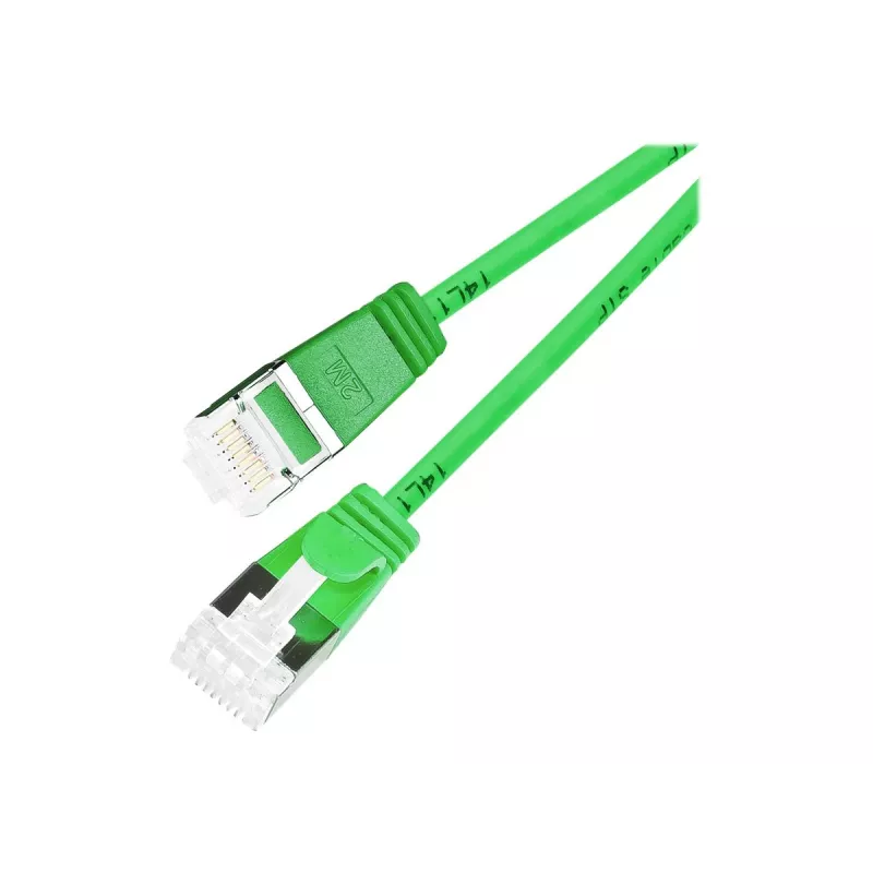Wirewin PKW-LIGHT-STP-K6A 5.0 GN Cat 6a U/FTP Slim Ethernet patch kábel, zelená, 5 m