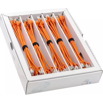 Wirewin SLIM-LS-K6A 0,25 OR 50 Cat6a U/FTP Slim Ethernet patch kábel, 0,25 m, oranžový, balenie 50 ks