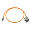 Wirewin Industrial Cat6A S/FTP PUR patch kábel, IP67 RJ45, 1 m, oranžový PKW-I1-SF-K6A-PUR 1.0 OR