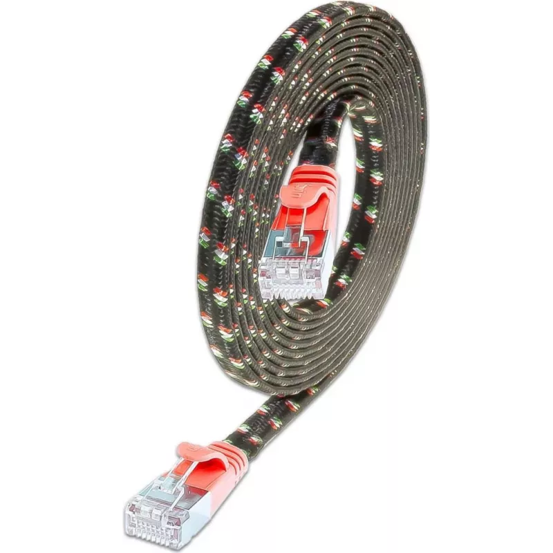 Wirewin SLIM ST6 3 RT - Cat.6 SLIM-Tough patch kábel, F/FTP, 3,0 m, červený PKW-TOUGH-STP-K6 3.0 RT