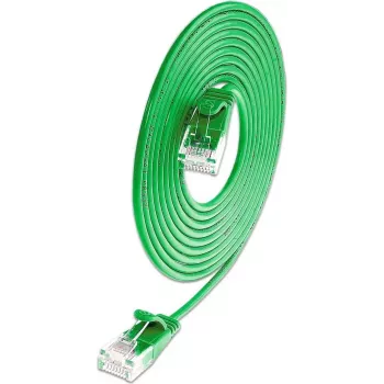 Wirewin SLIM KAT6A 10 Gigabit Light patch kábel okrúhly, U/UTP, Ø 3,6 mm, zelený (SLIM-L-UU-K6A 0.1 GN)