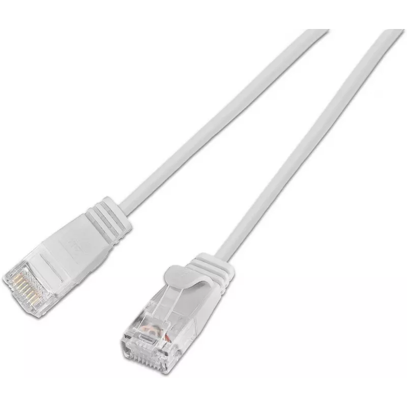 Wirewin SLIM KAT6A 10 Gigabit Light patch kábel okrúhly, U/UTP, Ø 3,6 mm, biely (SLIM-L-UU-K6A 0.1 WT)