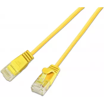 Wirewin Cat6A Slim Ethernet patch kábel, U/UTP, 1m, žltá, 10Gbps SLIM-L-UU-K6A 1.0 YE