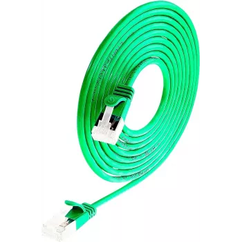 Wirewin Cat 6a U/FTP Slim Ethernet patch kábel, 0,25 m, zelená PKW-LIGHT-STP-K6A 0.25 GN