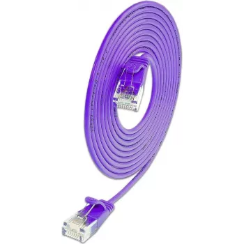 Wirewin SLIM KAT6A 10 Gigabit Light patch kábel, okrúhly, U/UTP, Ø 3,6 mm, fialová, 0,5 m SLIM-L-UU-K6A 2.0 VT