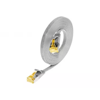 Wirewin Cat6a U/FTP Slim patch kábel RJ45 konektor samec na konektor samec, 1m, sivá PKW-STP-SLIM-K6A 1.0