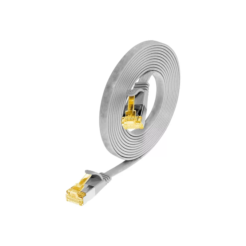 Wirewin Cat6a U/FTP Slim patch kábel RJ45 konektor samec na konektor samec, 1m, sivý PKW-STP-SLIM-K6A 1.0