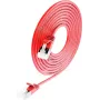 Wirewin Light patch kábel okrúhly U/FTP Cat 6a červený 0,1m štíhly flexibilný PoE PKW-LIGHT-STP-K6A 0.1 RT