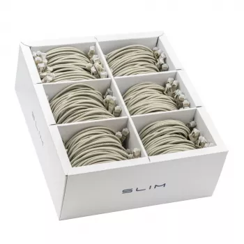 Wirewin SLIM KAT6A 10 Gigabit Light patch kábel, 0,5 m, U/FTP, Ø 3,8 mm, sivá, 90-kusové balenie (SLIM-LS-K6A 0.5 90)
