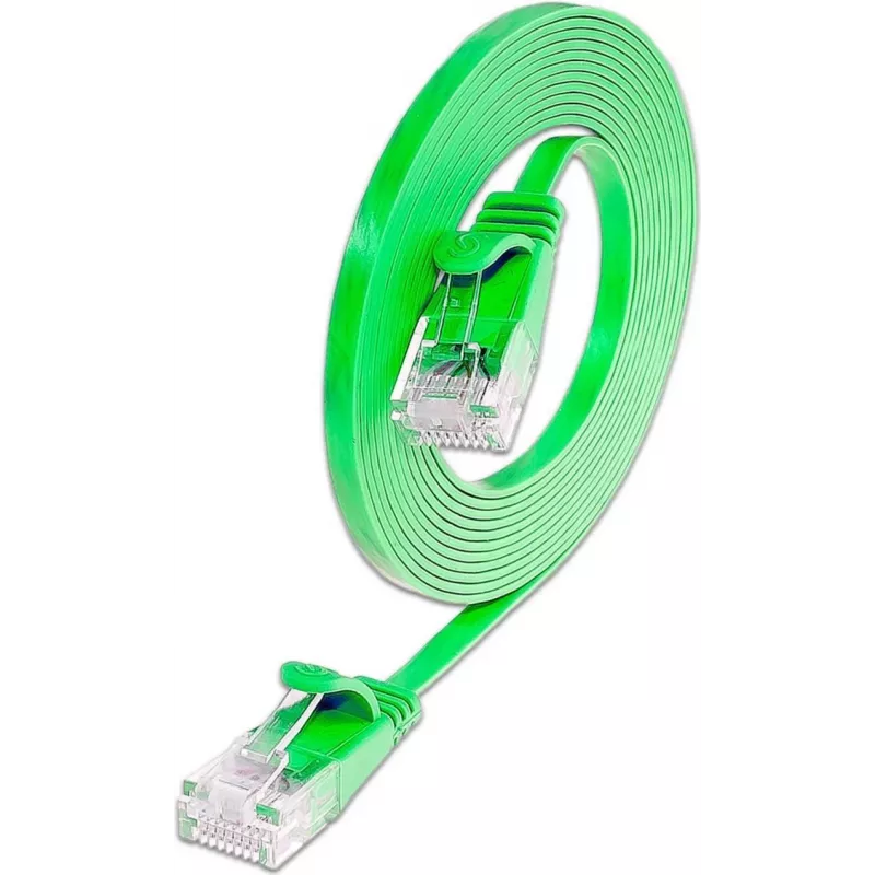 Wirewin Cat.6 U/UTP Slim Ethernet patch kábel, 0,15 m, zelená PKW-SLIM-KAT6 0.15 GN
