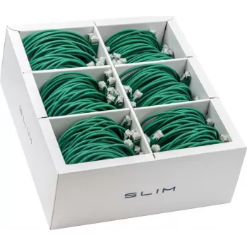 Wirewin SLIM-LS-K6A 3.0 GN 36 - Cat6A Slim Ethernet patch kábel, 3 m, zelená, balenie 36 ks