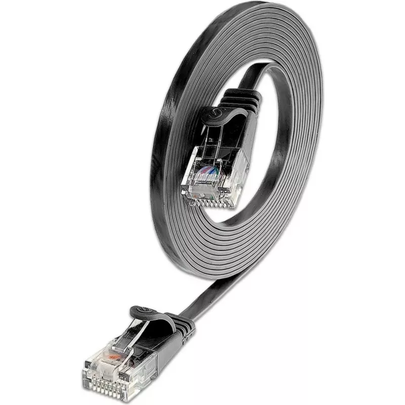 Wirewin Triotronik PKW-SLIM-KAT6 0.5 SW Cat6 U/UTP Slim patch kábel, RJ45 konektor samec na RJ45 konektor samec, 0,5 m, čierna