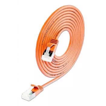 Wirewin SLIM-LS-K6A 0,15 OR 50 Cat6A Slim Ethernet patch kábel, 0,15m, U/FTP, oranžová, balenie 50 ks