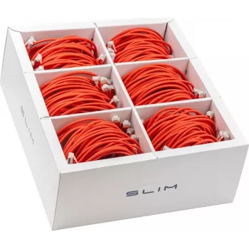 Wirewin SLIM-LS-K6A 3.0 RD 36 Cat6a U/FTP Slim Patch kábel, 3 m, červený, balenie 36 ks