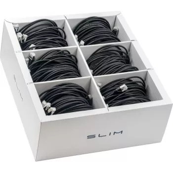 Wirewin SLIM-LS-K6A 1.0 BK 90 Cat6A U/FTP Slim Ethernet Patch kábel, 1,0 m, čierny, balenie 90 ks