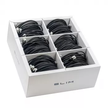 Wirewin SLIM-LS-K6A 1.0 BK 90 Cat6A U/FTP Slim Ethernet Patch kábel, 1,0 m, čierny, balenie 90 ks
