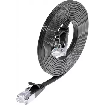 Wirewin Cat6 U/FTP Slim Ethernet Patch kábel, RJ45 konektor samec na konektor samec, 0,25 m, čierny PKW-STP-SLIM-KAT6 0.25 SW