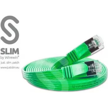 Wirewin Cat6 U/FTP Slim Ethernet Patch kábel 0,75 m zelený PKW-STP-SLIM-KAT6 0.75 GN