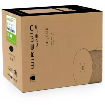 Wirewin Cat6 U/UTP Solid Copper Network Installation Cable, 305m Pull Box, 250MHz, Grey (VKBOX KAT6 UTP 305.0)