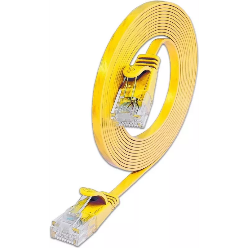 Wirewin Cat.6 U/UTP Slim patch kábel, 0,15 m, žltý PKW-SLIM-KAT6 0.15 GE