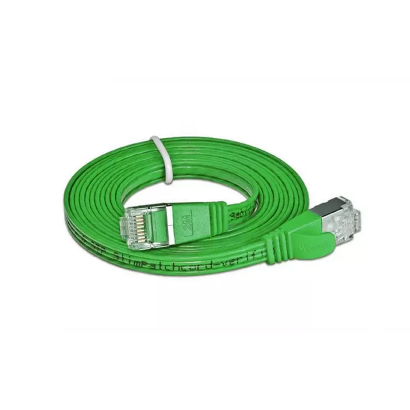 Wirewin SLIM S6 10 GN - Cat.6 SLIM patch kábel, STP(PIMF), 10 m, zelená PKW-STP-SLIM-KAT6 10.0 GN