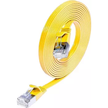 Wirewin SLIM S6 15 GE - Cat.6 SLIM patch kábel, STP(PIMF), 15 m, žltá PKW-STP-SLIM-KAT6 15.0 GE