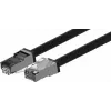 Wirewin Outdoor patch kábel Cat.6A S/FTP, anti-UV PUR plášť, čierny, 0,5 m (PKW-OUT-SF-K6A-PUR 0.5)