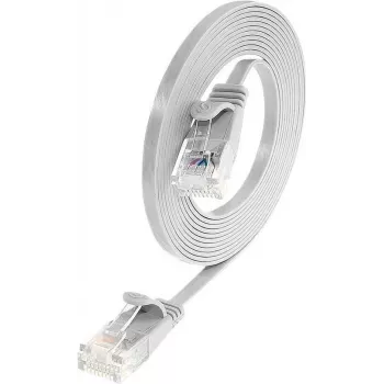 Wirewin Triotronik PKW-SLIM-KAT6 1.5 WS Cat6 U/UTP Slim Ethernet patch kábel, RJ-45 konektor samec na samec, biela, 1,5 m