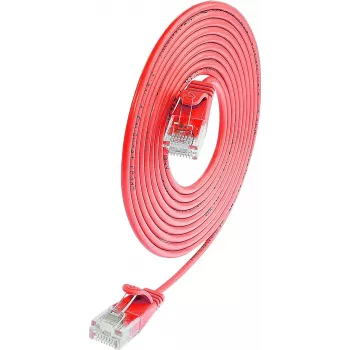 Wirewin SLIM UL6 2 RT - Cat.6 Slim-Light kábel, U/UTP, 2,0 m, červená (PKW-LIGHT-K6 2.0 RT)