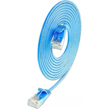 Wirewin SLIM KAT6A 10 Gigabit Light patch kábel, U/UTP, Ø 3,6 mm, modrá, 0,5 m (SLIM-L-UU-K6A 0.5 BL)