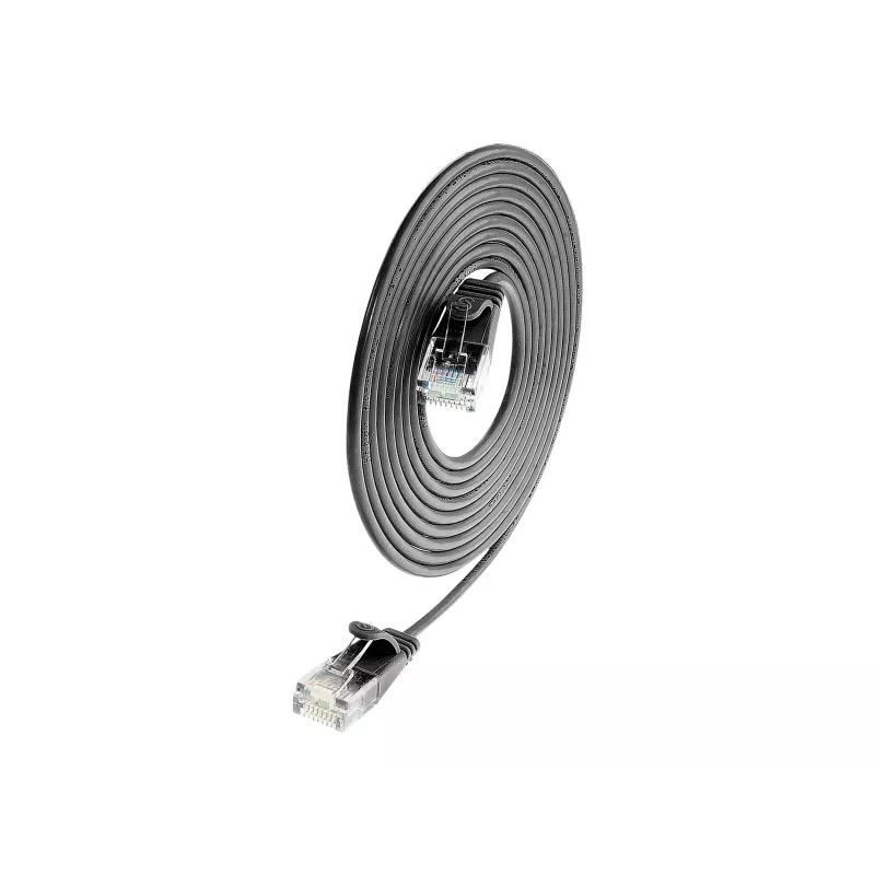 Wirewin SLIM UL6 2 SW - Cat.6 SLIM-Light kábel, U/UTP, 2,0 m, čierna (PKW-LIGHT-K6 2.0 SW)
