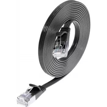 Slim Wirewin SLIM KAT6 Slim patch kábel, U/FTP, plochý, čierna, 0,75 m PKW-STP-SLIM-KAT6 0.75 SW
