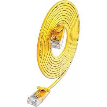 Wirewin SLIM-L-UU-K6A 0.5 YE Cat6A U/UTP Slim Prepojovací kábel, 10 Gigabit, žltý