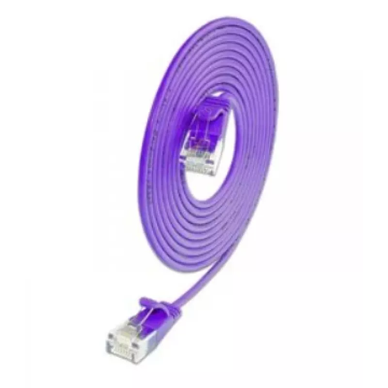Wirewin SLIM KAT6A 10 Gigabit Light patch kábel, U/UTP, Ø 3,6 mm, fialová, 1,5 m SLIM-L-UU-K6A 1.5 VT