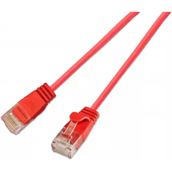 Wirewin SLIM Cat.6A 10 Gigabit Light patch kábel, U/UTP, Ø 3,6 mm, červená, 10 m SLIM-L-UU-K6A 10.0 RD