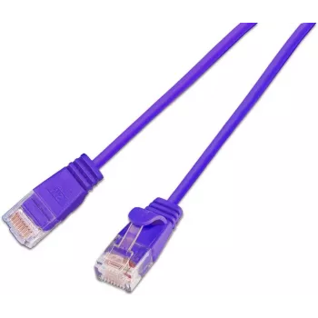 Wirewin SLIM KAT6A 10 Gigabit Light patch kábel okrúhly, U/UTP, Ø 3,6 mm, fialová (SLIM-L-UU-K6A 5.0 VT)