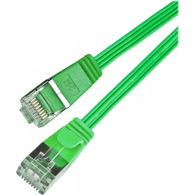 Wirewin Triotronik Cat 6 Slim Ethernet patch kábel 20 m zelená U/FTP STP RJ45 PKW-STP-SLIM-KAT6 20.0 GN