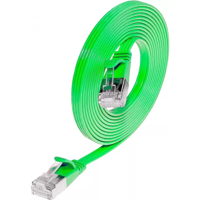 Wirewin Triotronik Cat 6 Slim Ethernet patch kábel 20 m zelená U/FTP STP RJ45 PKW-STP-SLIM-KAT6 20.0 GN