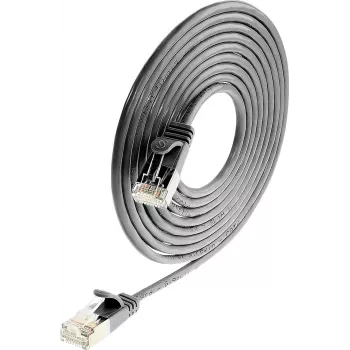 Wirewin Triotronik PKW-LIGHT-STP-K6 1.0 SW Cat6 STP patch kábel, RJ-45 konektor samec na samec, 1 m, čierna