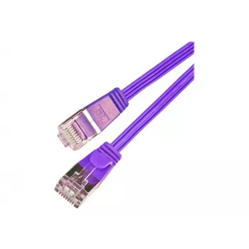 Wirewin SLIM S6 7.5 VT - Cat.6 Slim patch kábel, STP (PIMF), 7,5 m, fialová PKW-STP-SLIM-KAT6 7.5 VT