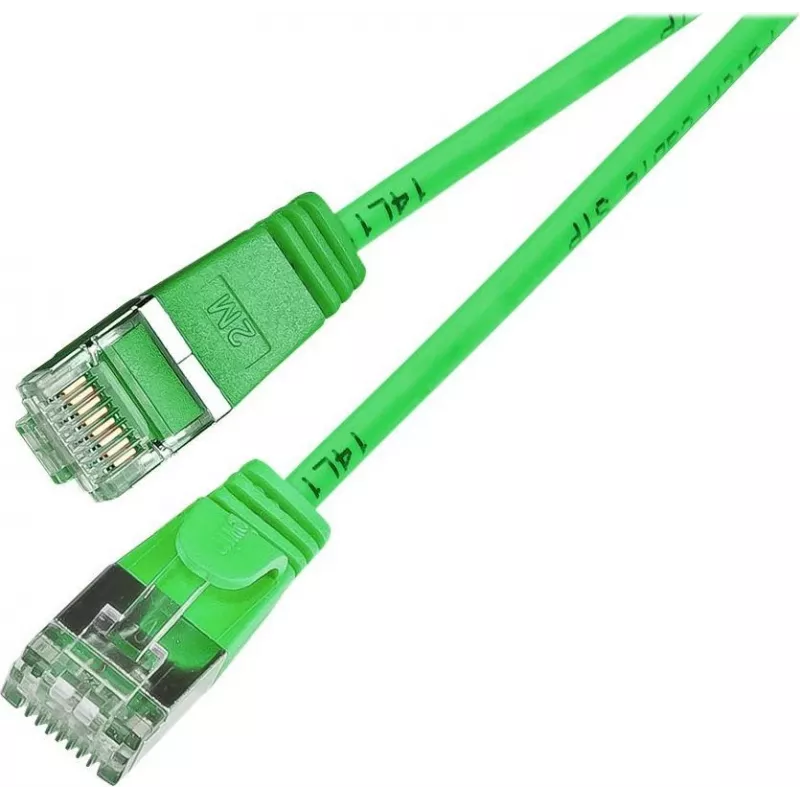 Wirewin Triotronik PKW-LIGHT-STP-K6 3.0 GN Cat6 S/FTP patch kábel, RJ45 konektor samec na samec, 3 m, zelená