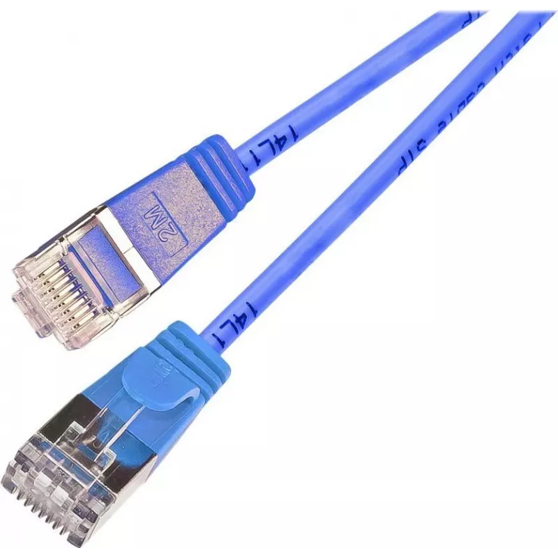 Wirewin Triotronik PKW-LIGHT-STP-K6 5.0 BL Cat6 tienený patch kábel RJ-45 konektor samec na samec, 5m, modrá