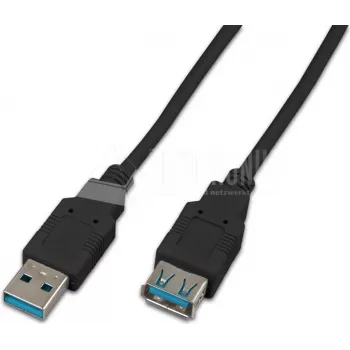 Wirewin USB 3.0 A-A MF 0.5 SW - 0,5m USB 3.2 Gen 1 predlžovací kábel, čierna