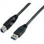 Wirewin USB 3.0 A-B kábel 5m čierny USB 3.0 A-B MM 5.0 SW