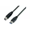 Wirewin USB 3.0 A-B kábel 5m čierny USB 3.0 A-B MM 5.0 SW