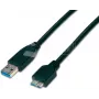Wirewin USB 3.0 A konektor samec na Micro-B konektor samec kábel 1m čierny USB 3.0 A-MB MM 1.0 SW