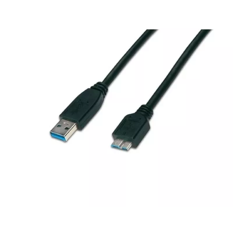 Wirewin USB 3.0 A konektor samec na Micro-B konektor samec kábel 1m čierny USB 3.0 A-MB MM 1.0 SW