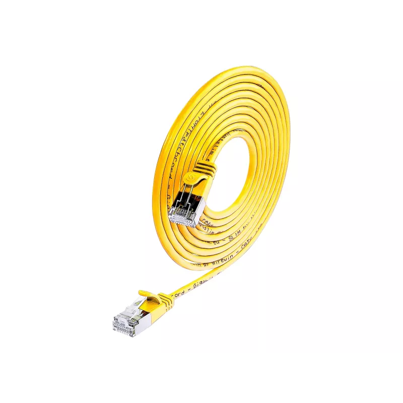Wirewin SLIM SL6 15 GE Cat.6 U/FTP Slim-Light patch kábel, 15 m, žltá PKW-LIGHT-STP-K6 15.0 GE