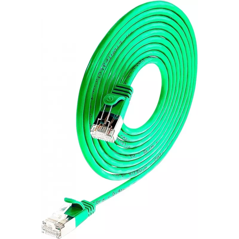 Wirewin Triotronik PKW-LIGHT-STP-K6 5.0 GN Cat6 STP patch kábel, RJ-45 konektor samec na RJ-45 konektor samec, 5 m, zelená